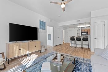Modern living room with tv